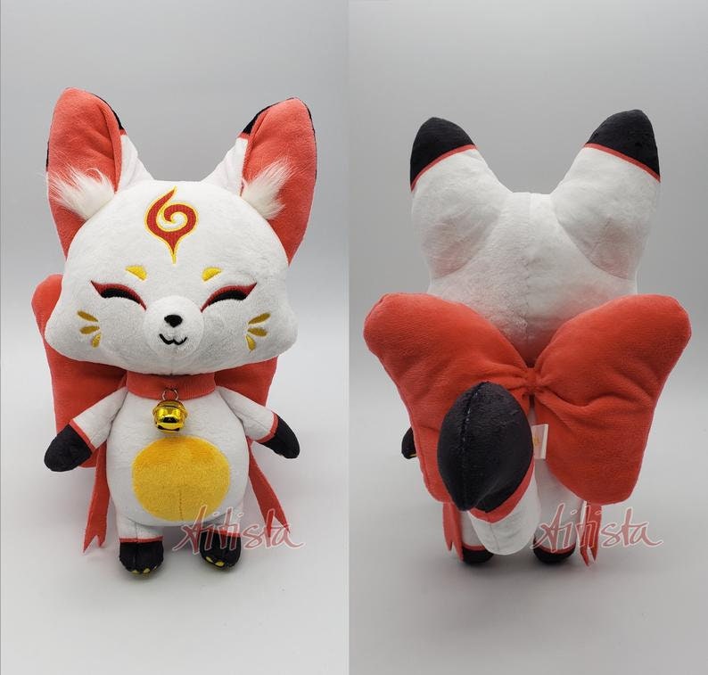 Ribon & Beau the foxes plush collectible image 2