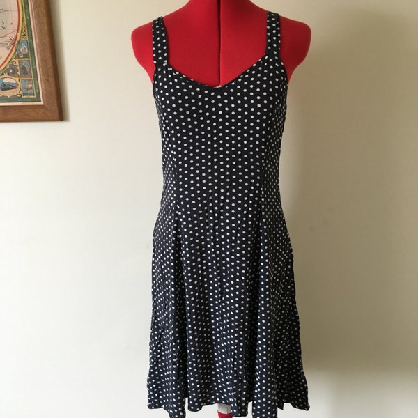 Black & white polka dot summer dress