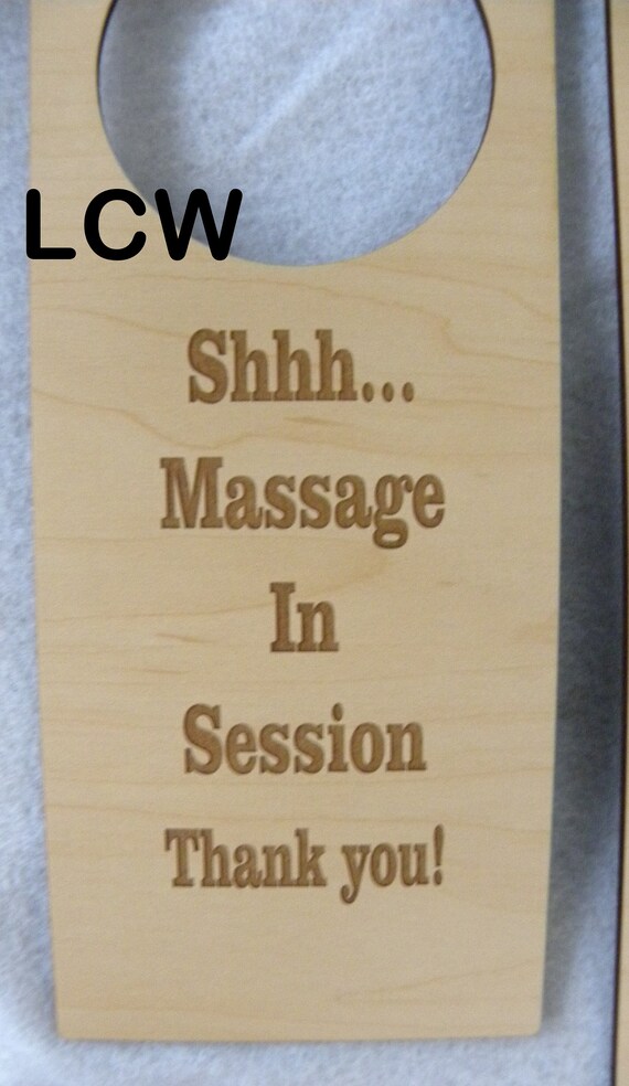 Door Sign shh Massage in Session Wood 6 Colors | Etsy