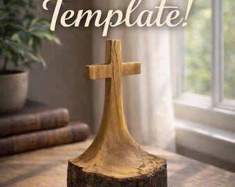 Die Kreuz-Vorlage | Digitaler Download | Druckbare PDF & PNG | Holzbearbeitungsmuster