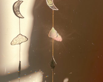 Made To Order Pressed Fern Celestial Mobile Sun Catcher Pressed Flowers