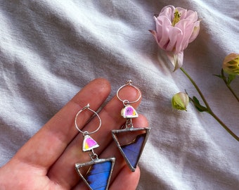 Butterfly and Iridescent Earrings