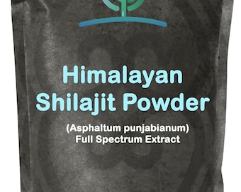Holistic Bin Raw Shilajit Powder Himalayan Wildcrafted | 100% Pure Organic Shilajit | Rich in Fulvic Acid and Trace Minerals (25 Servings)