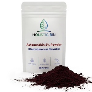 Bio Astaxanthin Pulver: Vegan Algen Antioxidans Ergänzung (25 Gramm)