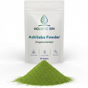 Organic Ashitaba Powder Made with 100% Pure Japanese Ashitaba Leaves | Angelica Keiskei (50 / 100 / 500 Grams)