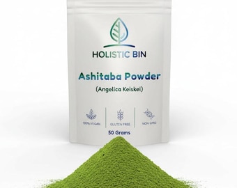 Organiskt Ashitaba-pulver tillverkat med 100 % rena japanska Ashitaba-blad | Angelica Keiskei (50 / 100 / 500 gram)