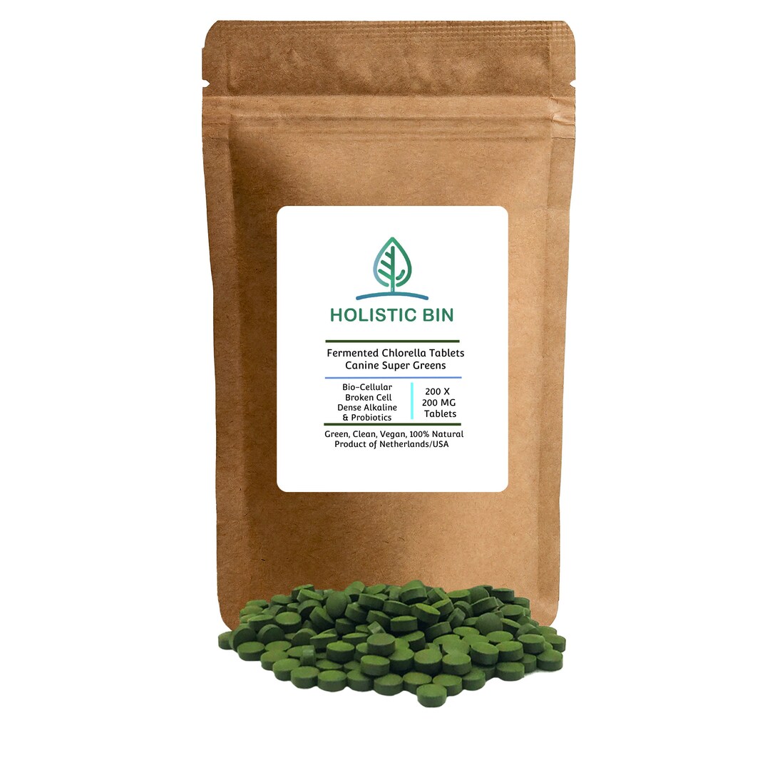Holistic Bin Canine Super Greens Tablets With Human Grade Fermented