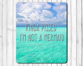 Ocean Mouse Pad, Tropical Water Sunset Mouse Pad, Mermaid Mouse Pad, Surfer Mouse Pad