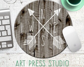 Mouse Pad Rustic Farmhouse Star Wood Design Brown Computer Mouse Pad Rectangle Shape Home Decor Mousepads Office Decor Gaming Mouse Pad