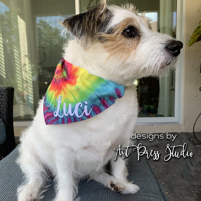 Personalized Thin Blue Line Dog Bandana Custom Over the image 3