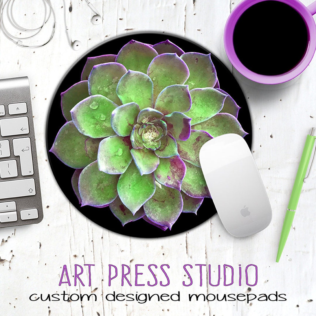 SUCCULENT Mouse Pad Succulent Mousepad Cactus Mouse Pad Etsy