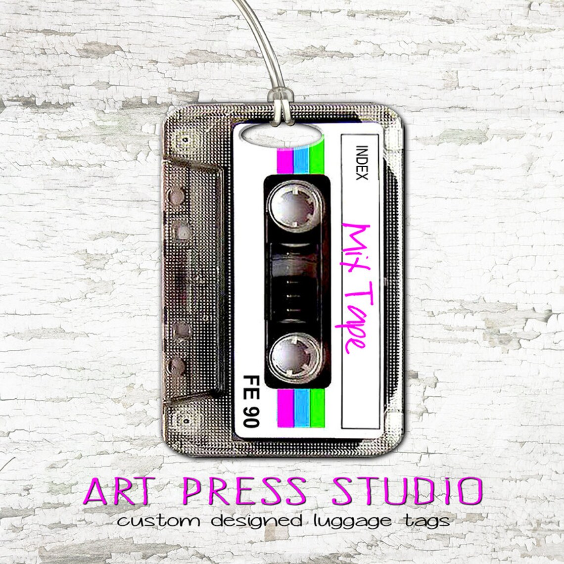 Mix Tape Luggage Tag Retro Cassette Tape Bag Tag Funny Etsy