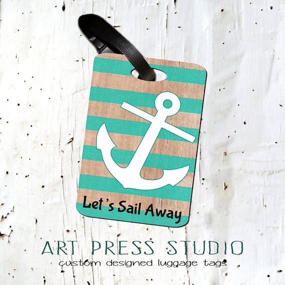 Anchors Cruise Luggage Tag For Suitcase Bag Accessories 2 Pack Luggage Tags