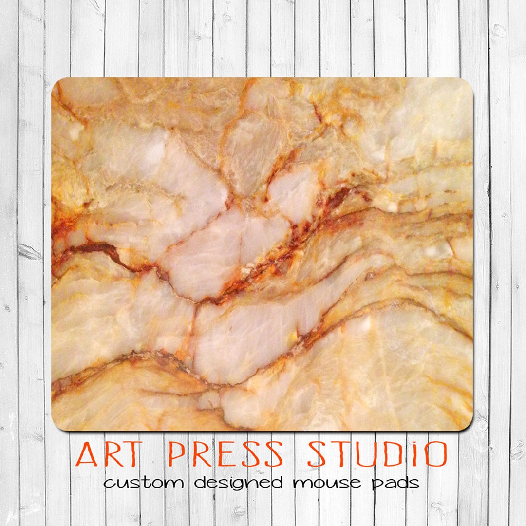 Marble Mouse Pad Stone Mousepad Amber Marble Mouse Pad - Etsy