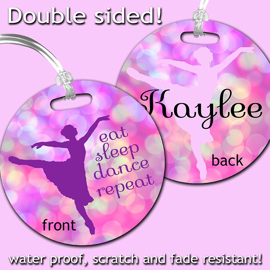 Dance Bag Tag Personalized Ballet Bag Tag Dancer's Bag Etsy