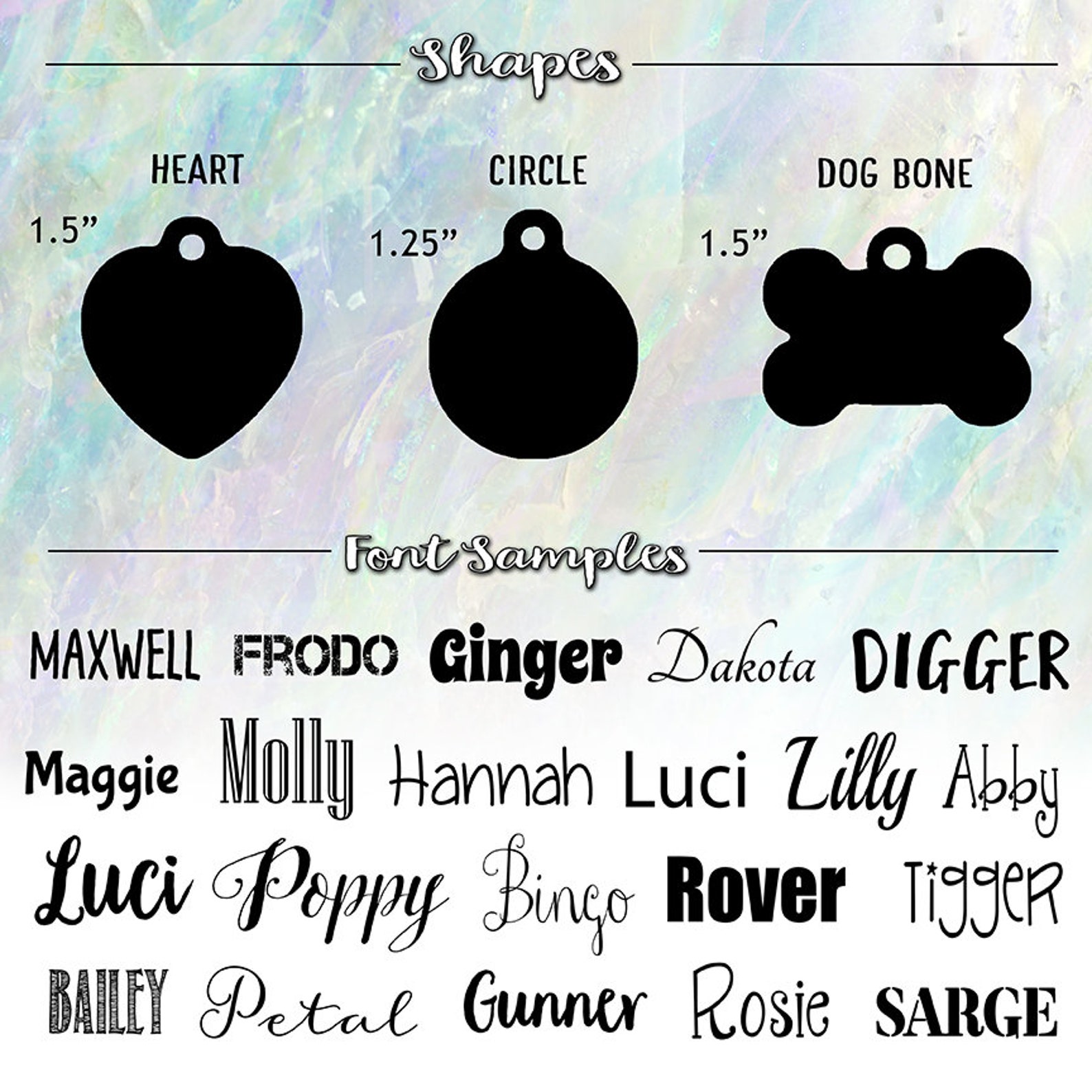 Pet ID Tag Rainbow Glitter Dog Id Tag Custom Pet ID Tag Etsy