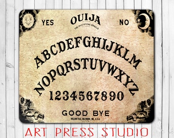 Ouija Board Mouse Pad, Vintage Ouija Board Mousepad, Geekery, Unique Gift, Supernatural