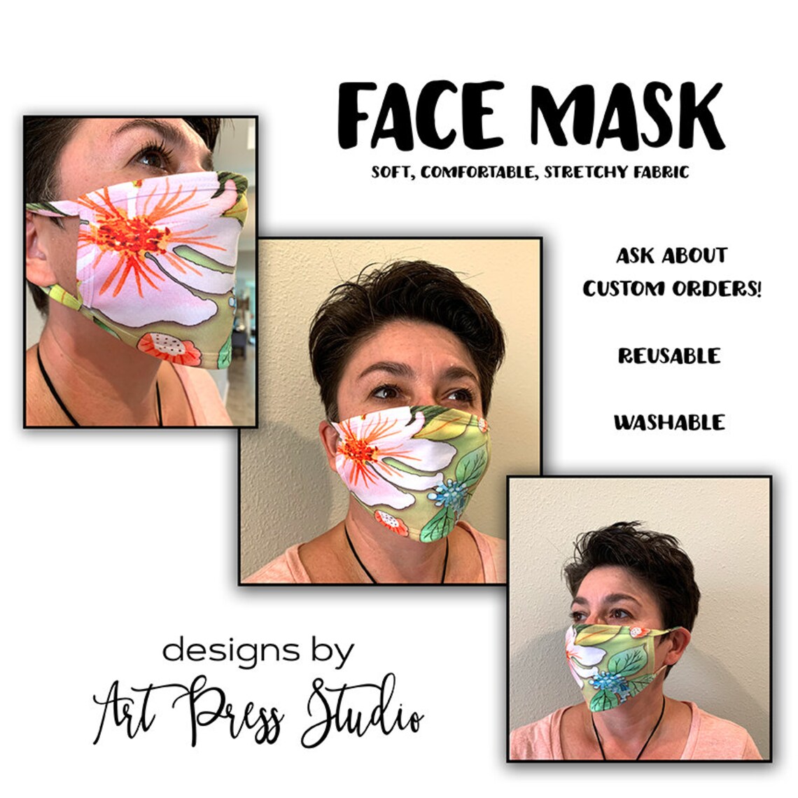 Face Mask Skull Face Face Mask Soft Fabric Washable And Etsy