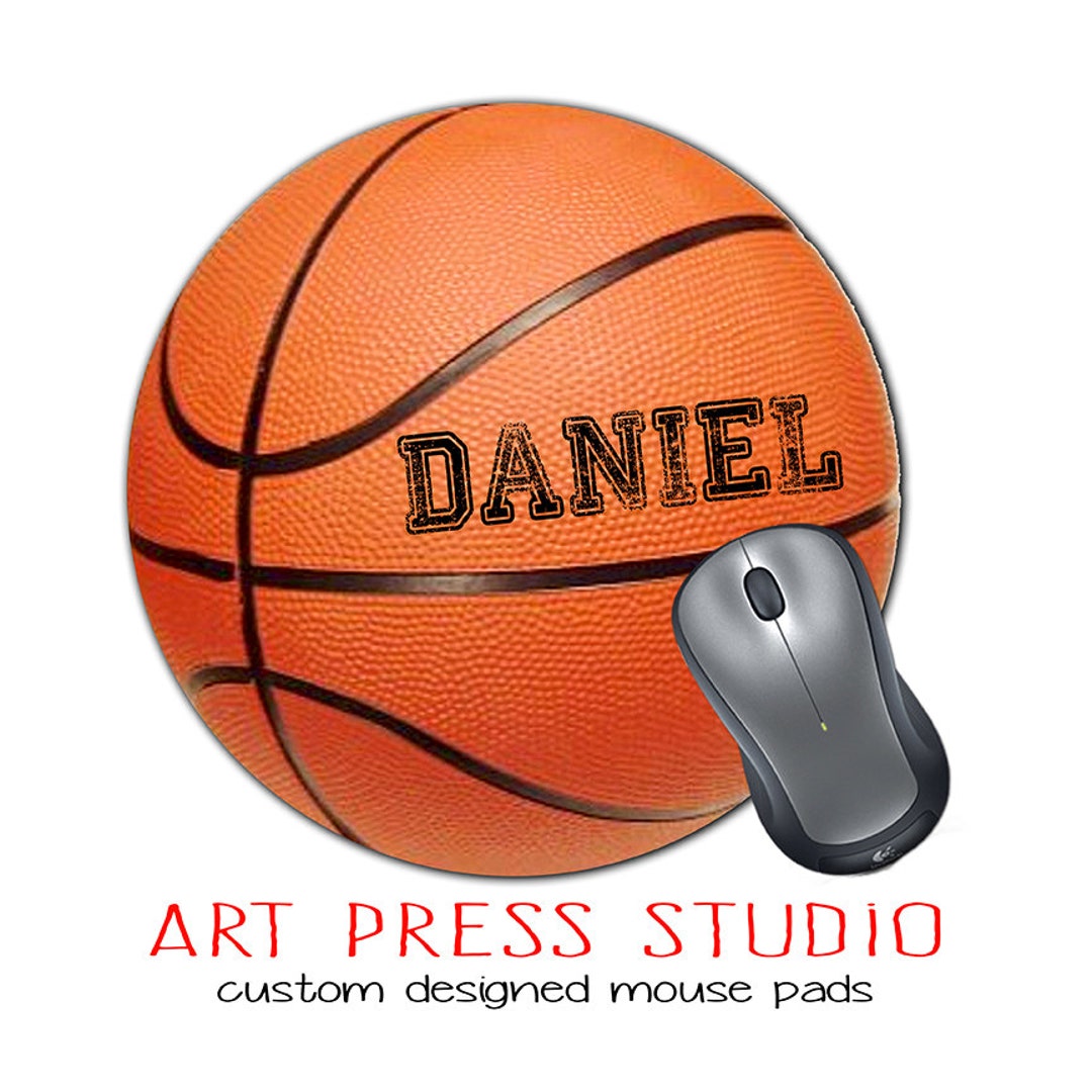 Basketball Mouse Pad Sports Mouse Pad Personalized Etsy