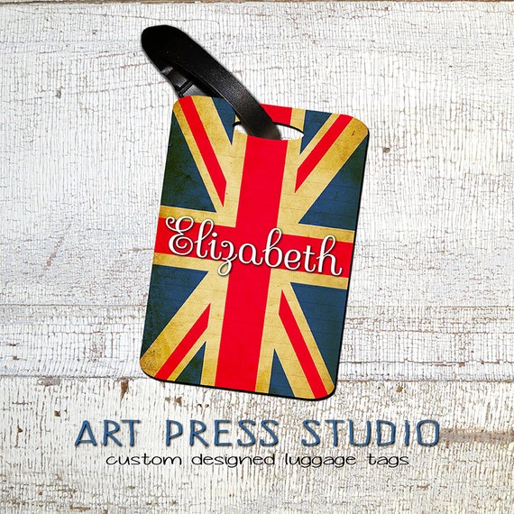 union jack luggage tag