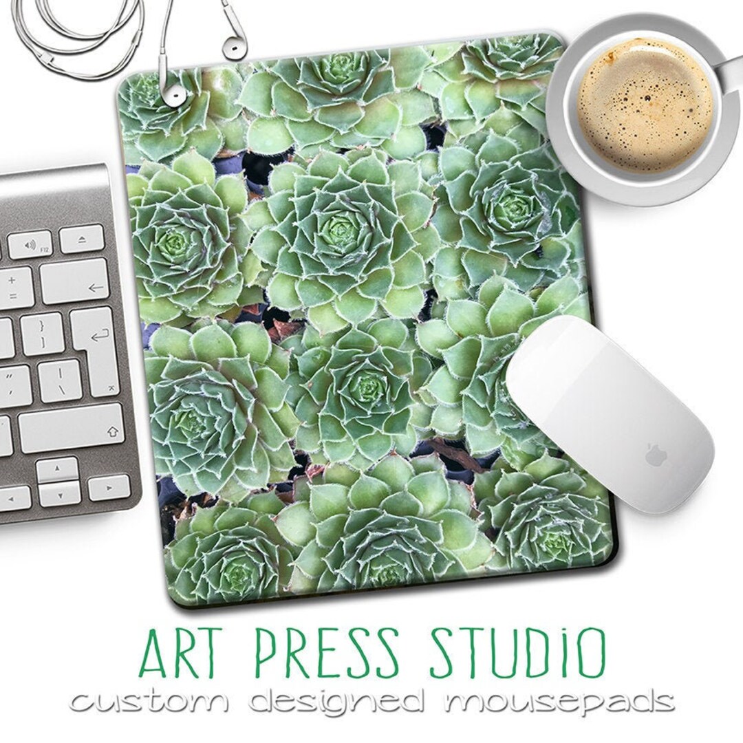 Cute SUCCULENTS Mouse Pad Succulent Mouse Pad Cactus Etsy