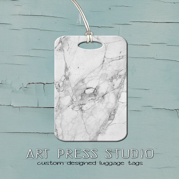 marble luggage tag