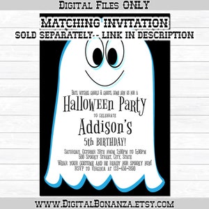 Halloween Party Water Bottle Labels, Ghost Bottle Wrapper, Instant Download PDF Digital File Only image 4