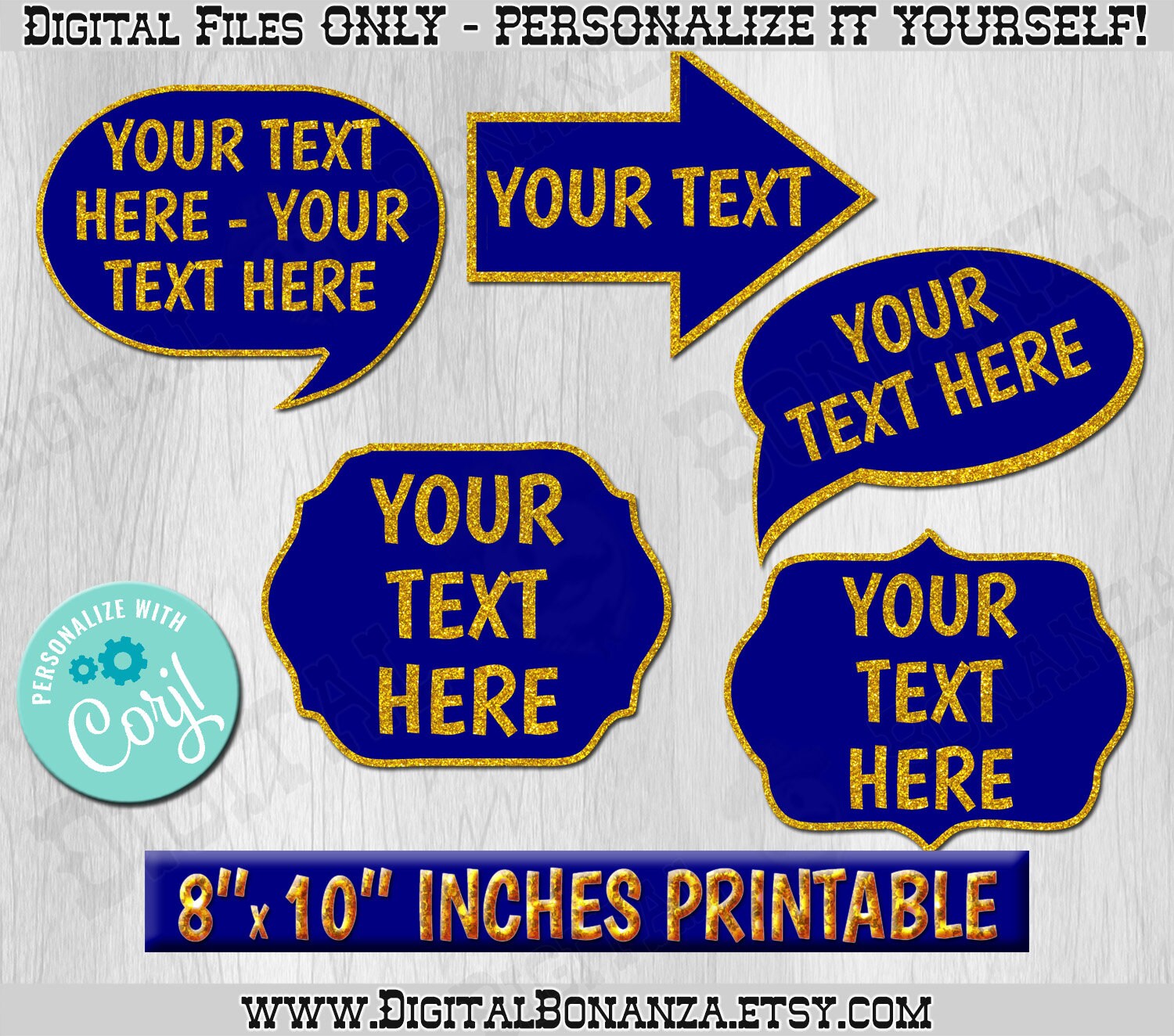 Editable Photo Booth Props. Add Your Text. Custom Speech Etsy