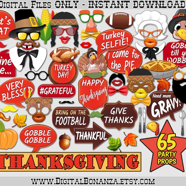 Thanksgiving Props, Thanksgiving Printable Photo Booth, Thanksgiving Themed Party, Turkey Party, Thanksgiving Home Decor, Photo Booth Props