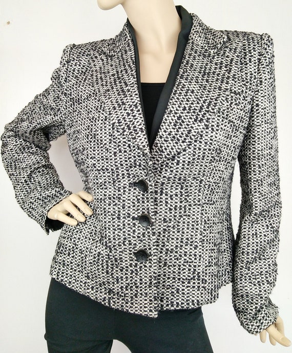 Armani Collezioni Blazer Jacket Womens Alpaca Wool Blend Italy