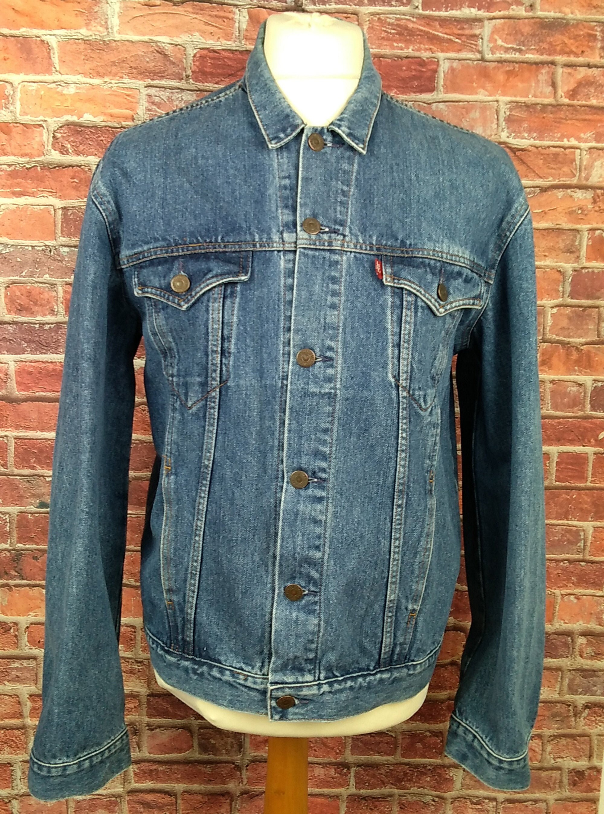 Image of Vintage Levis Denim Jacket 610 02 00 Australia Made 1980's Blue Medium 40"