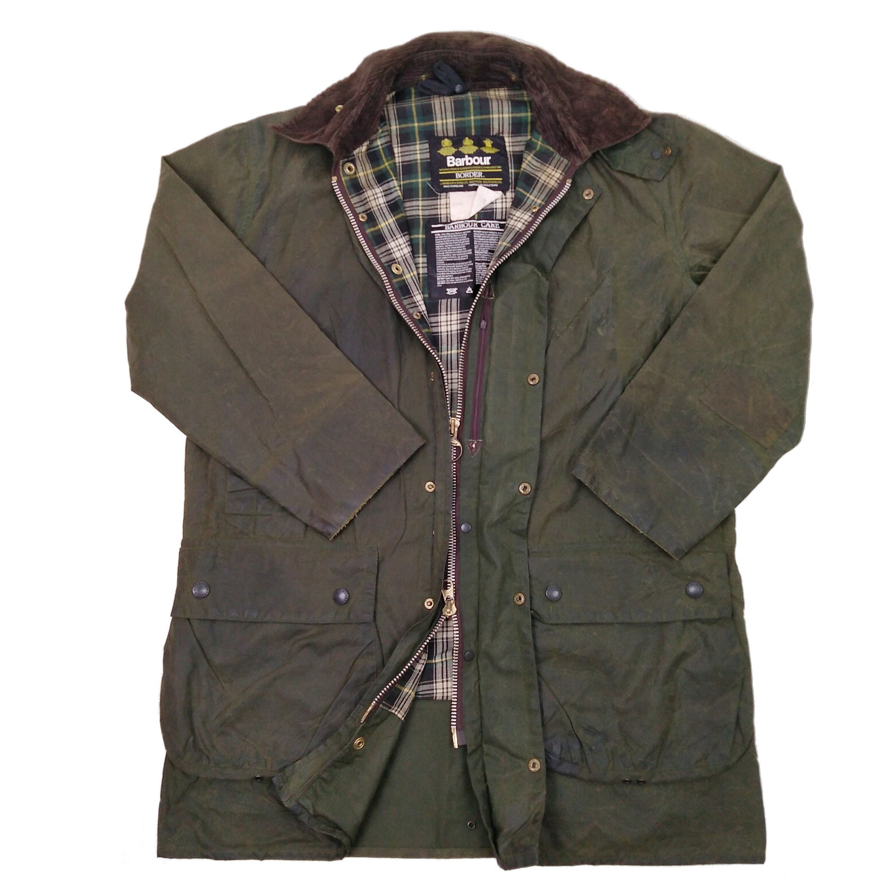 Barbour Border A200 Wax Jacket Green Vintage 90s C40 / 102cm Etsy