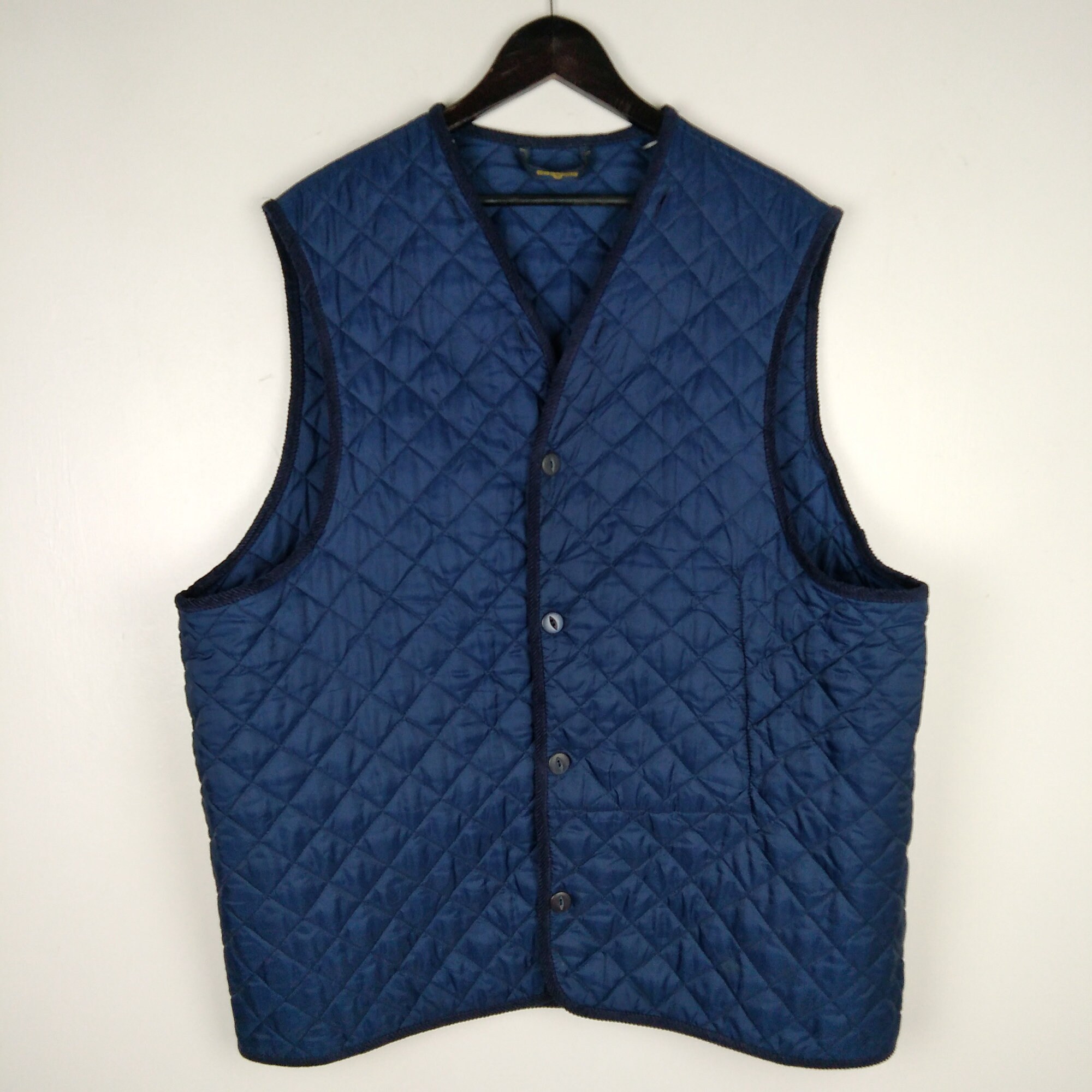 Image of Henri Lloyd Quilted Body Warmer Waistcoat Vest Gilet Vintage Blue Size Large