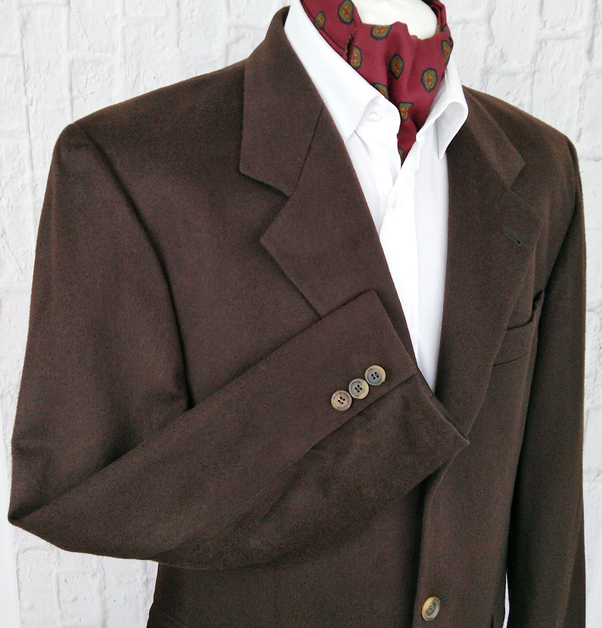 Image of Hugo Boss Loro Piana Poseidon Blazer Jacket Brown Wool Cashmere Size Eu 52 Uk 42