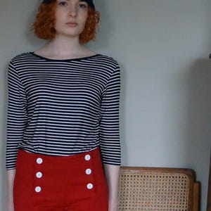 30s style button front pant