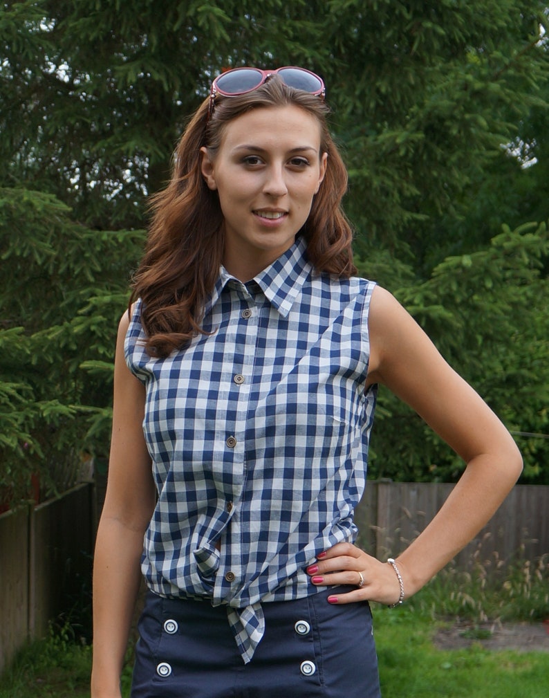 Gingham shirt 8 UK women's