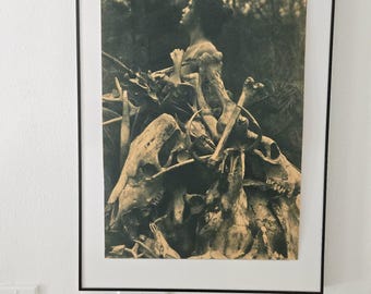 Bone Dress, 12.5 X18 inch 1 of 1 cyanotype original print