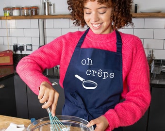 Slogan 'Oh Crepe' Baking Apron