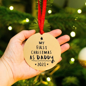 Christmas tree Decoration 'First Christmas As Daddy'
