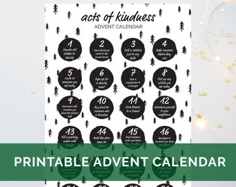 Digital Download "Random Acts of Kindness" Printable Advent Calendar