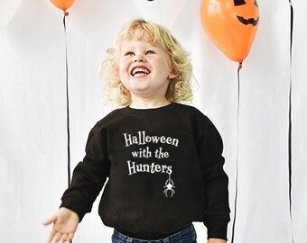 Halloween Children's Kids Jumper Sweatshirt Personalised Halloween With The…