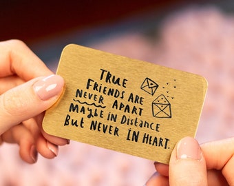 Long Distance Friendship 'True Friends Are Never Apart, Maybe In Distance, Never In Heart' Wallet Keepsake Gift Card