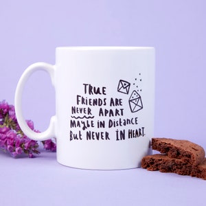 Long Distance Friendship 'True Friends Are Never Apart' Best Friend Ceramic Mug