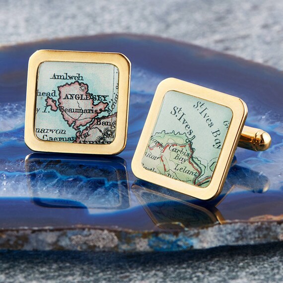 Men/'s Square Birthday Cufflinks Personalised Written Age