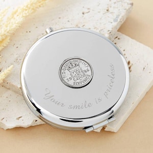 80th Birthday 1946 Sixpence Coin Compact Mirror