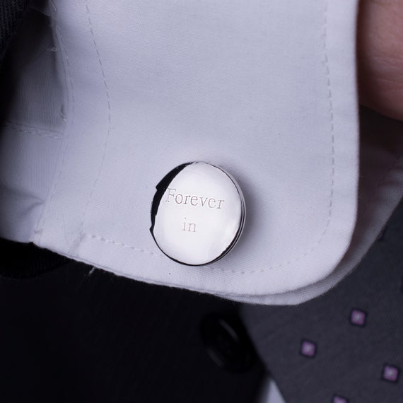 Remembrance /'Forever In My Heart/' Engraved Locket Cufflinks