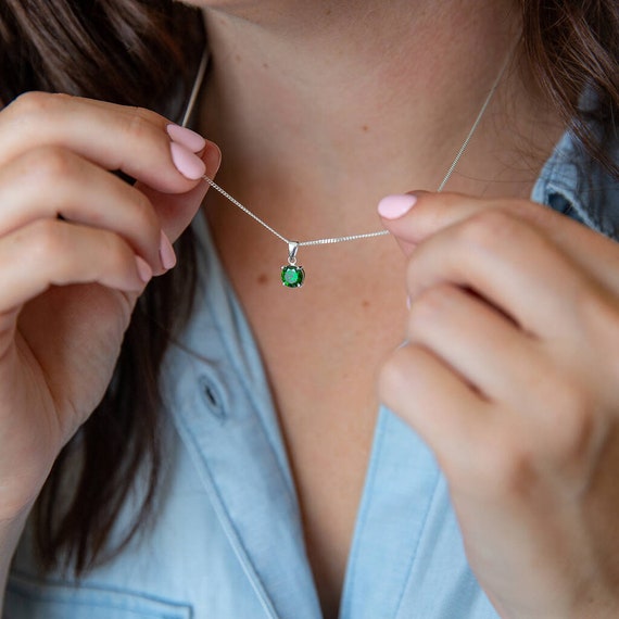 Collana Donna Elli In Argento 925 Con Cristalli – Pietra Di Nascita – Gioiello Elegante E Resistente All'ossidazione