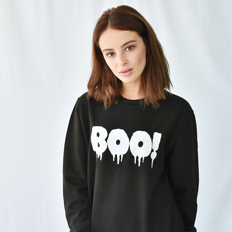 Halloween Sweatshirt Jumper Boo SWTUNI-HW-001 imagem 4