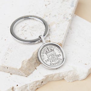 Sixpence 1945 80th Birthday Coin Keyring