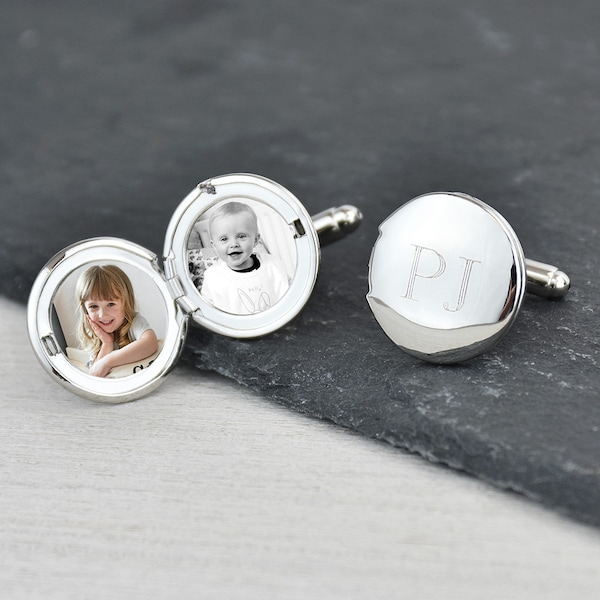 Monogram Personalised Engraved Locket Cufflinks